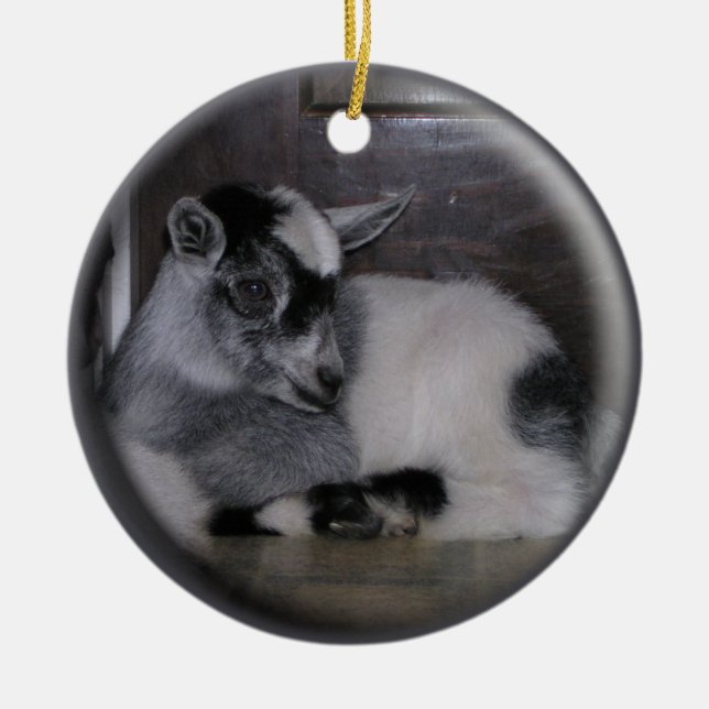 PRYDNAD FÖR JUL FÖR BABYGET GREY/WHITE JULGRANSPRYDNAD KERAMIK (Framsidan)