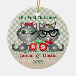 Prydnad för jul för beställnings- lantliga julgransprydnad keramik