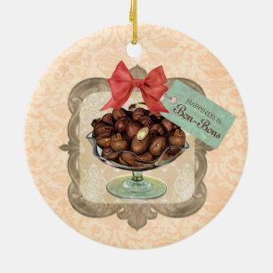 Prydnad för jul för chokladbon-bons godis julgransprydnad keramik