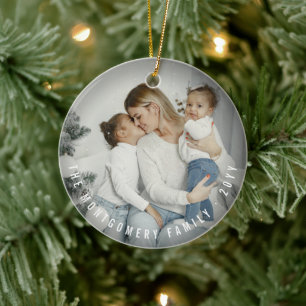 Prydnad för jul för foto för julgransprydnad keramik