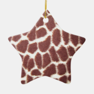 Prydnad för jul för girafftryckstjärna julgransprydnad keramik