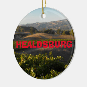 Prydnad för jul för Healdsburg vinland Julgransprydnad Keramik
