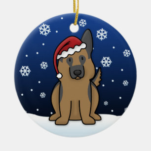 Prydnad för jul för herde för Kawaii tecknad ty Julgransprydnad Keramik