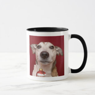 Prydnad för jul för jackRussell Terrier hållande Mugg