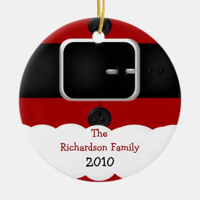 Prydnad för jul för jultomtenkostympersonlig julgransprydnad keramik (Framsidan)