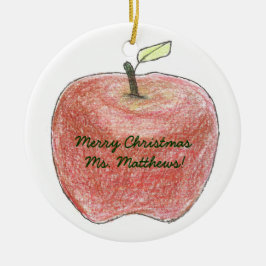 Prydnad för jul för personligläraregåva julgransprydnad keramik