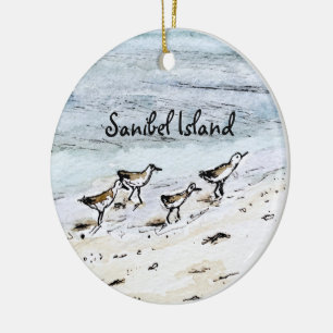 Prydnad för jul för Sanibel ösouvenir Julgransprydnad Keramik