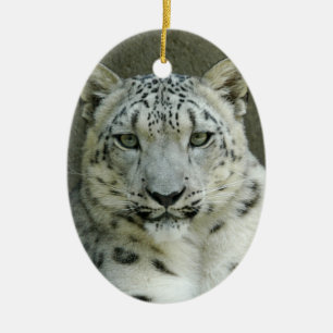 Prydnad för jul för snöLeopard Julgransprydnad Keramik