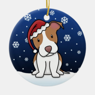 Prydnad för jul för tjur för Kawaii tecknadgrop Julgransprydnad Keramik
