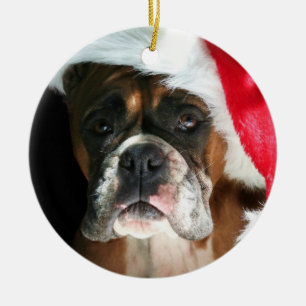 Prydnad för julboxarehund julgransprydnad keramik