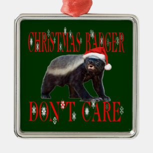 Prydnad för julgran för honey badgerSanta hatt Julgransprydnad Metall