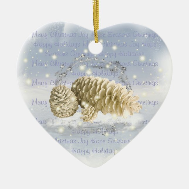 Prydnad för julgräskotte julgransprydnad keramik (Framsidan)