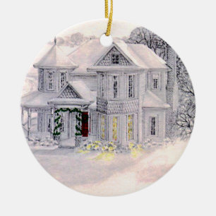 Prydnad för julVictorianhus Julgransprydnad Keramik