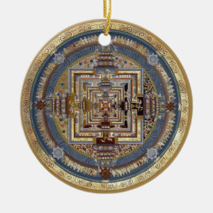 Prydnad för Kalachakra Mandala B Julgransprydnad Keramik