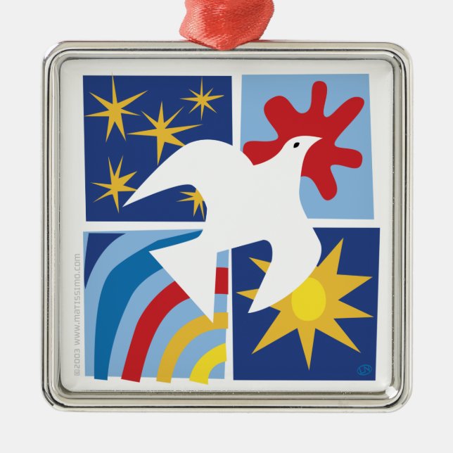 Prydnad för kärlek för fredhoppglädje julgransprydnad metall (Framsidan)