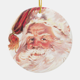 Prydnad för klassikerjultomtenvintage julgransprydnad keramik