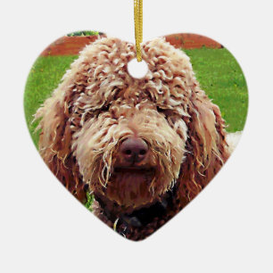 Prydnad för klottermålninghjärta julgransprydnad keramik