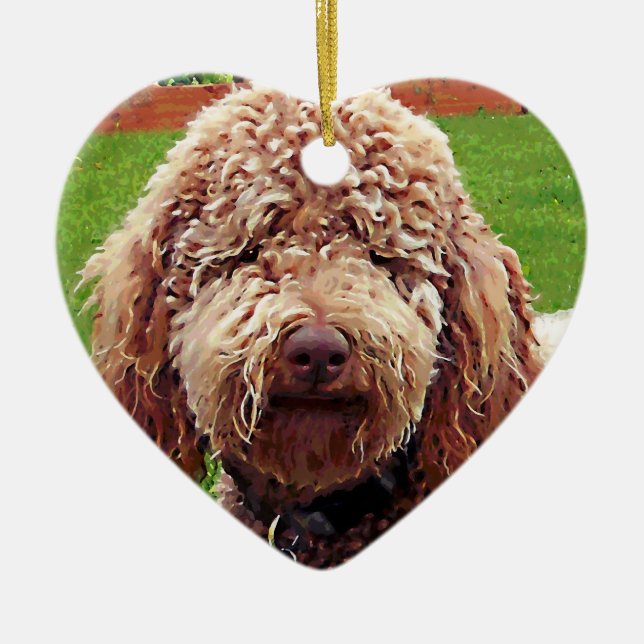 Prydnad för klottermålninghjärta julgransprydnad keramik (Framsidan)