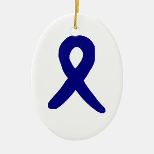 Prydnad för koloncancermedvetenhet julgransprydnad keramik