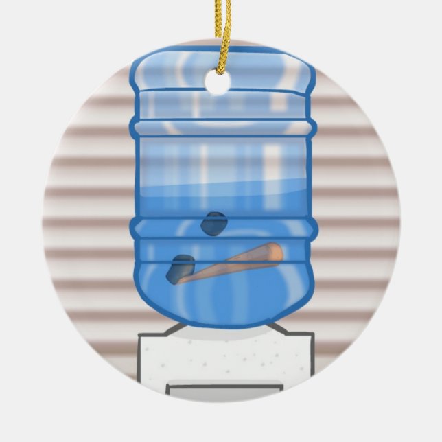 Prydnad för kylare "för helgdagspännings" vatten julgransprydnad keramik (Framsidan)