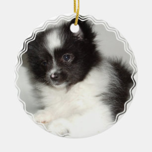 Prydnad för leksakPomeranian hund Julgransprydnad Keramik
