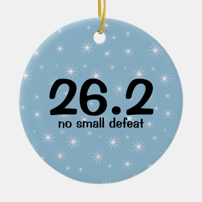Prydnad för maratonspringer 26,2 julgransprydnad keramik (Framsidan)