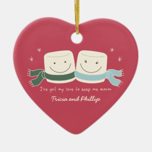 Prydnad för Marshmallowkärlekjulgran Julgransprydnad Keramik