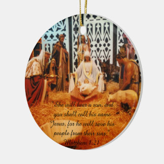 Prydnad för Matthew 1:21julkrubba Julgransprydnad Keramik