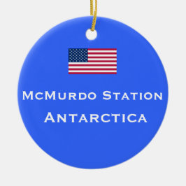 Prydnad för McMurdo stationjul Julgransprydnad Keramik