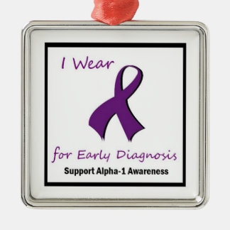 Prydnad för medvetenhet Alpha-1 Julgransprydnad Metall