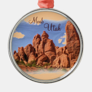 Prydnad för Moab Utah stenbildande Julgransprydnad Metall