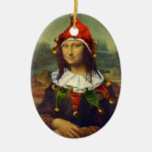 Prydnad för Mona Lisa älvajul Julgransprydnad Keramik