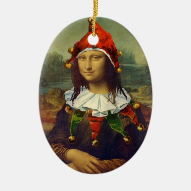 Prydnad för Mona Lisa älvajul Julgransprydnad Keramik (Framsidan)