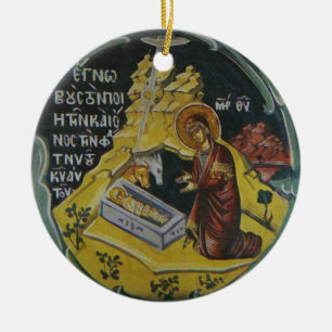Prydnad för Nativitysymbolsjul Julgransprydnad Keramik