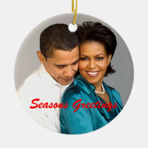 Prydnad för Obama säsonhälsningarjul Julgransprydnad Keramik