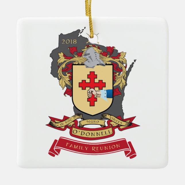 Prydnad för O'Donnell familjmöte Julgransprydnad Keramik (Framsida)