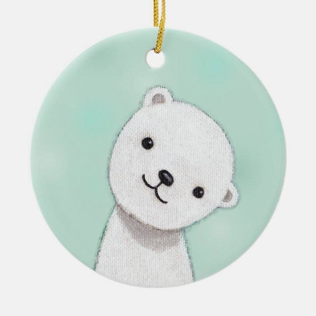 Prydnad för personlig för nyfödd julgransprydnad keramik (Framsidan)