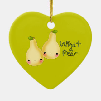 Prydnad för personligKawaii Pear Julgransprydnad Keramik