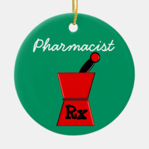 Prydnad för Pharmacistreceptjul Julgransprydnad Keramik