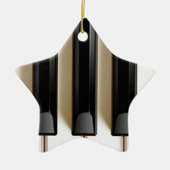 Prydnad för pianotangentbordjul julgransprydnad keramik (Framsidan)