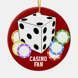 Prydnad för poker för kasinofläktkärlek julgransprydnad keramik