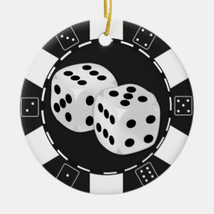 Prydnad för pokerchiptärning julgransprydnad keramik