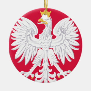 Prydnad för POLAND*-örnjul Julgransprydnad Keramik