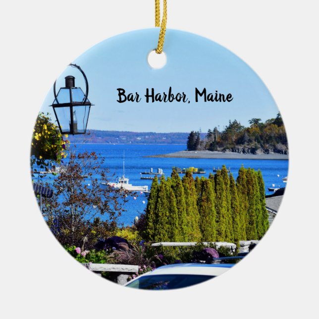 Prydnad för pubhamnrunda julgransprydnad keramik (Framsidan)