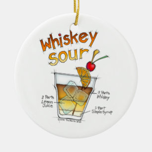 PRYDNAD - FÖR RECEPTCOCTAIL FÖR WHISKEY SUR KONST JULGRANSPRYDNAD KERAMIK
