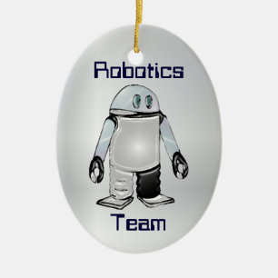 Prydnad för Roboticslag- eller klubbpersonlig Julgransprydnad Keramik