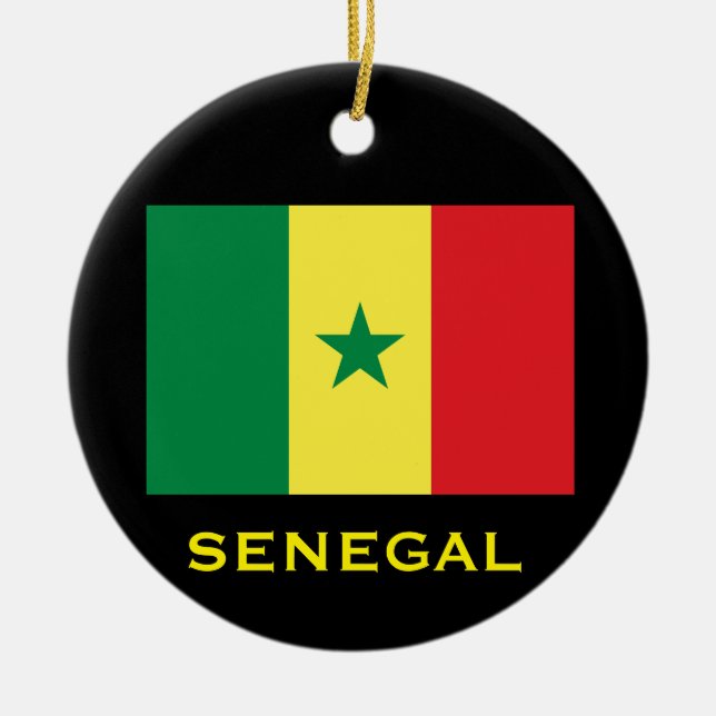 Prydnad för Senegal cirkulärjul Julgransprydnad Keramik (Framsidan)