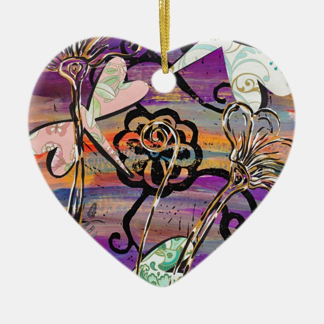 Prydnad för sländor 3 julgransprydnad keramik (Framsidan)