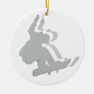 Prydnad för Snowboardlogotypdesign Julgransprydnad Keramik