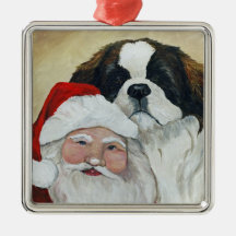 Prydnad för St Bernard och Santa hundkonst